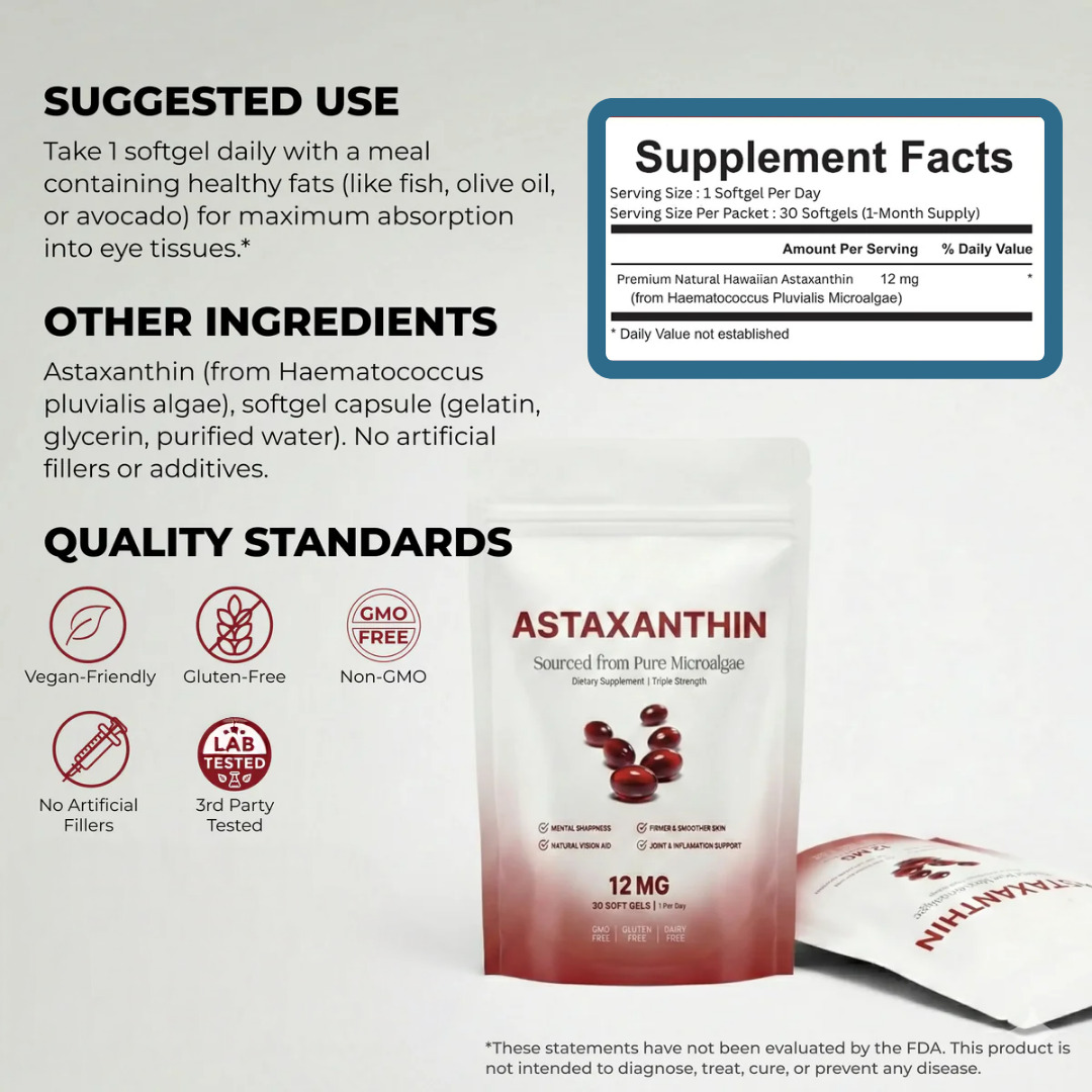 Astaxanthin Softgels - 12mg