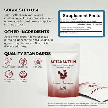 Astaxanthin Softgels - 12mg